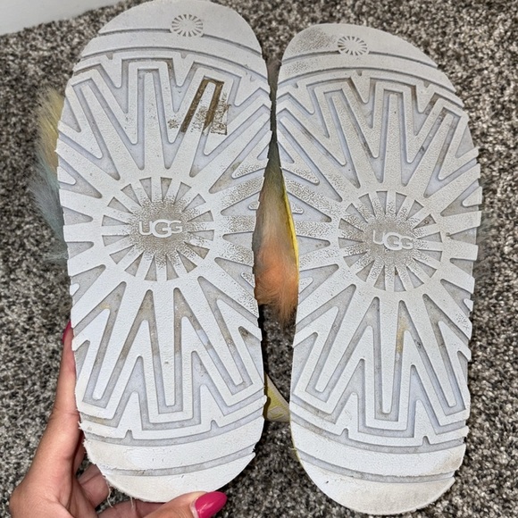 UGG Fluff Yeah Disco Slide Tie Dye Size 9 - Picture 5 of 6